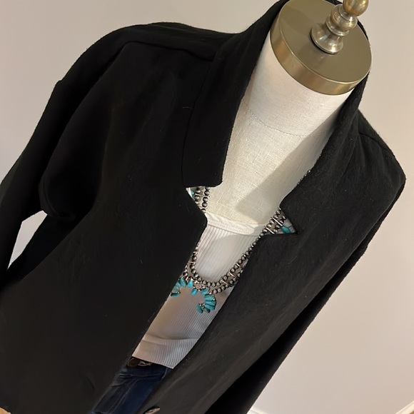- Old navy black wool blend relaxed blazer / jacket size S - Picture 3 of 8